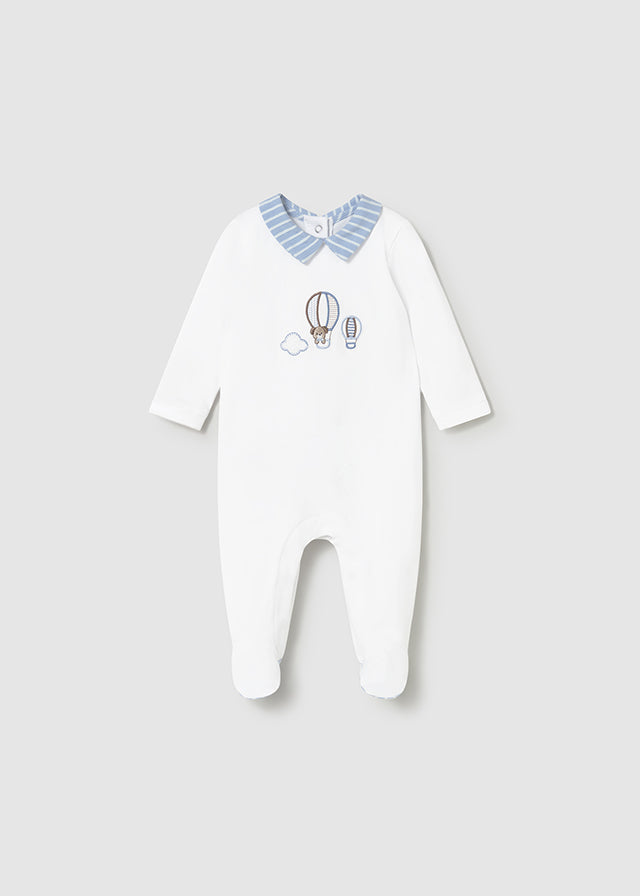 Mayoral Baby Boys Hot Air Balloon All In One Babygrow - Sleepsuit - 1742