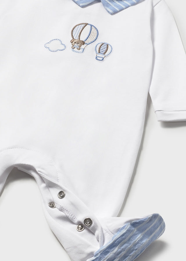 Mayoral Baby Boys Hot Air Balloon All In One Babygrow - Sleepsuit - 1742