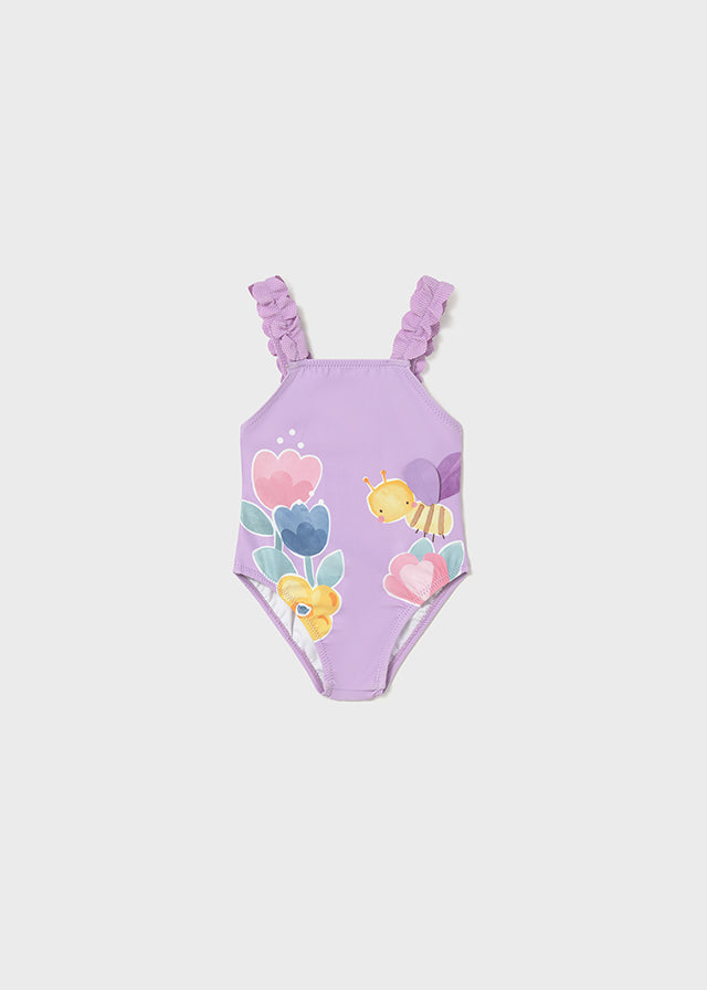Mayoral Girls Lilac Swimming Costume - 1755 - Matching Dress Also Available