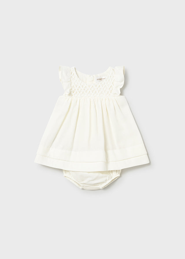 Mayoral Baby Girls Ivory Dress & Matching Pants - 1803