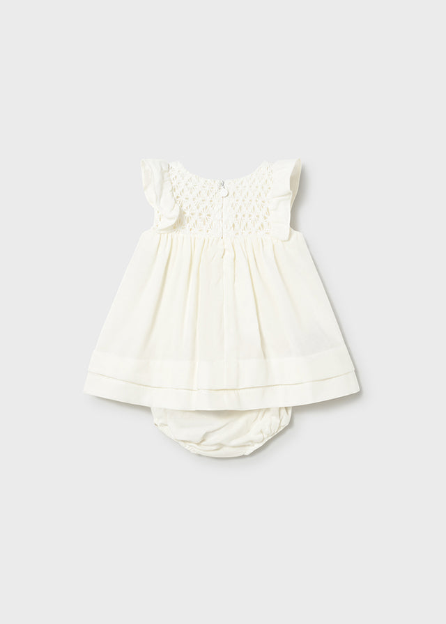 Mayoral Baby Girls Ivory Dress & Matching Pants - 1803