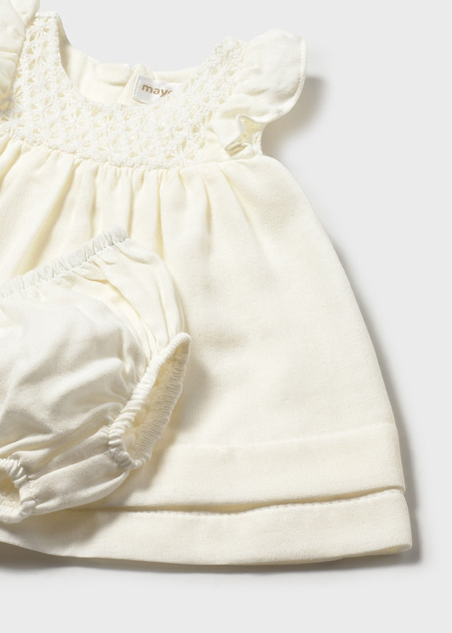 Mayoral Baby Girls Ivory Dress & Matching Pants - 1803