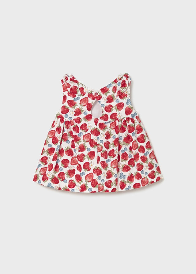 Mayoral Baby Girls Strawberry Print Dress - 1811