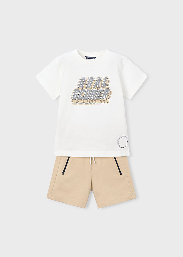 Mayoral Boys "GOAL SCORER" T-shirt & Shorts Set - 3606