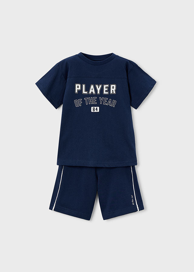 Mayoral Boys "PLAYER OF THE YEAR" T-shirt & Shorts Set - 3608