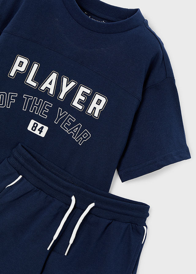 Mayoral Boys "PLAYER OF THE YEAR" T-shirt & Shorts Set - 3608