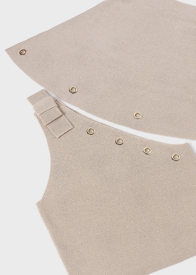 Mayoral Older Girls Pretty Gold Top & Skirt Set - 6918