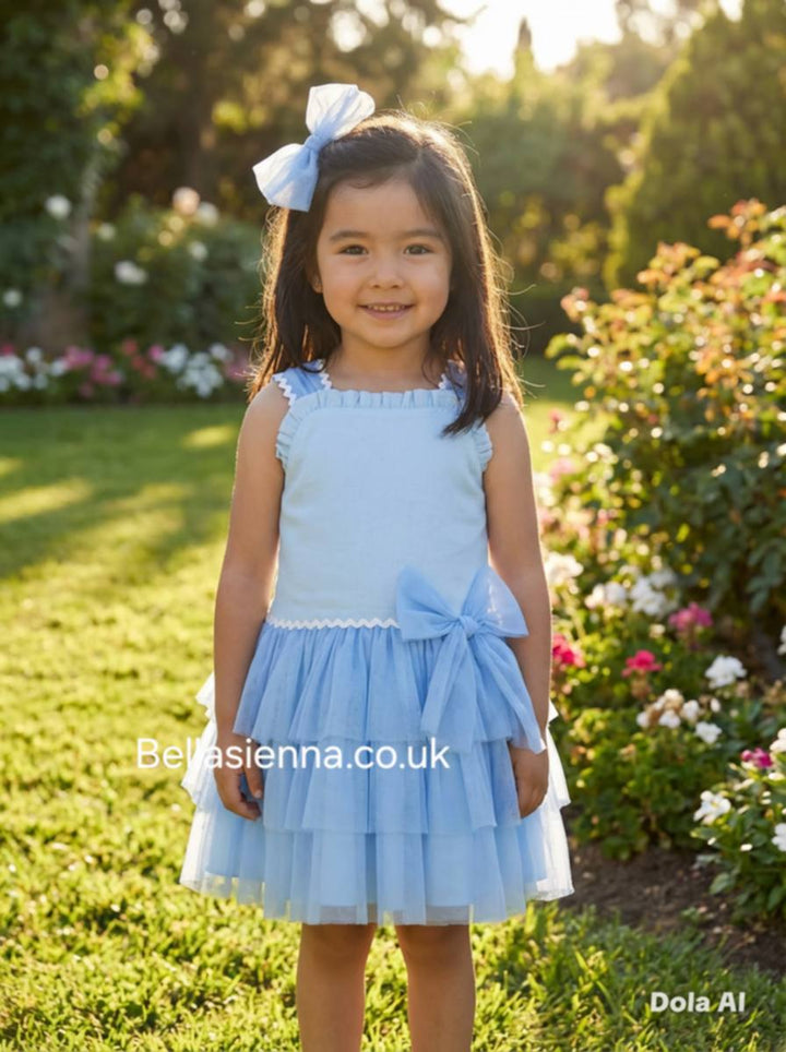 Basmarti Girls Two Tone Blue Tulle Dress - 26172
