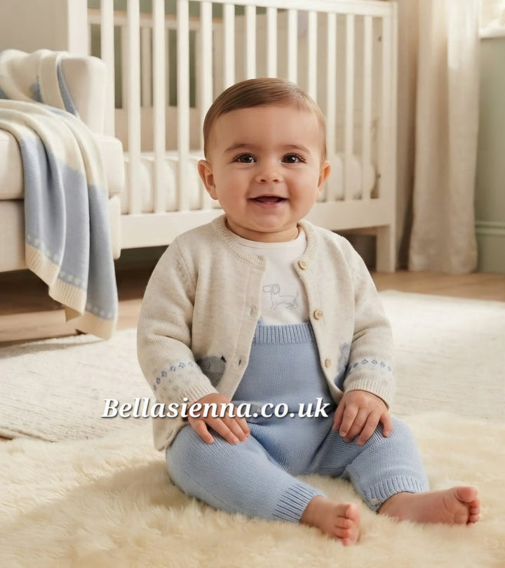Mayoral Baby Boys ECOFRIENDS knitted dungaree set - 2634 - Cielo