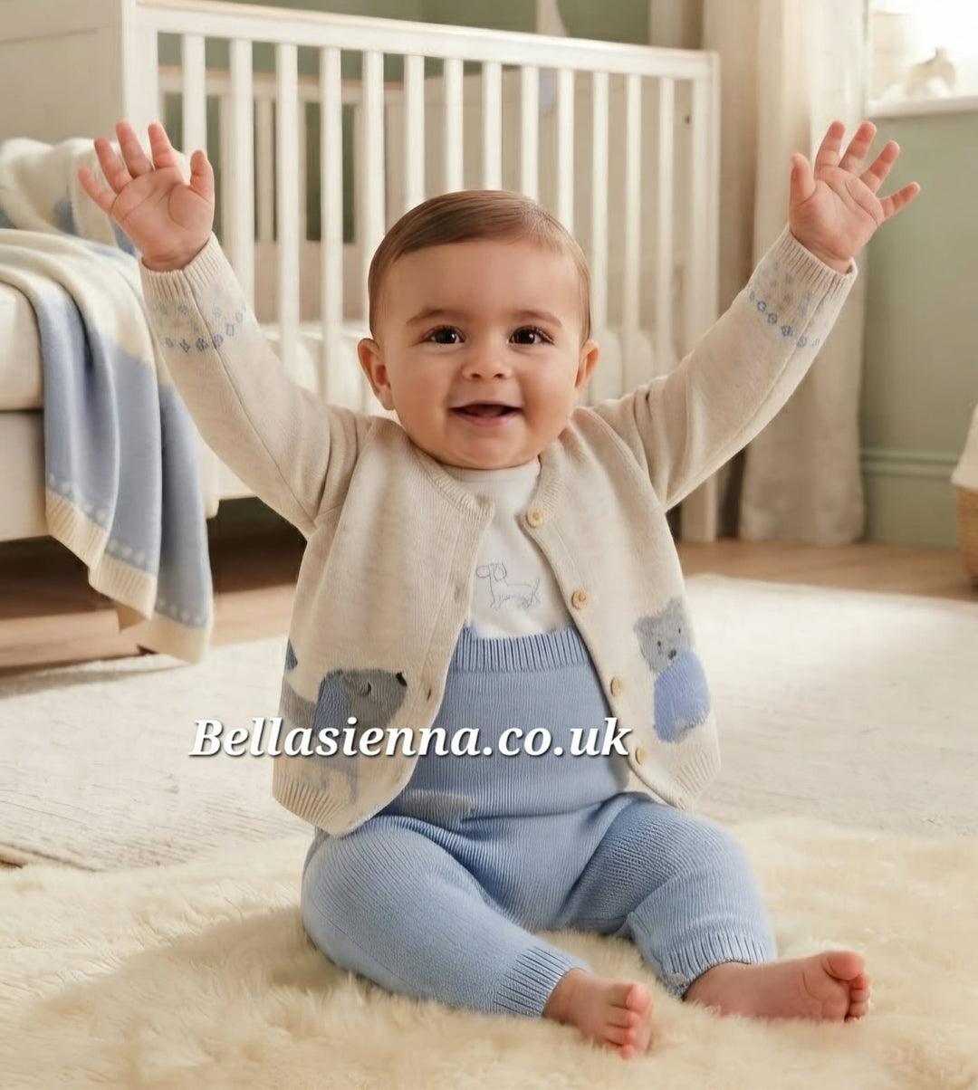 Mayoral Baby Boys ECOFRIENDS knitted dungaree set - 2634 - Cielo