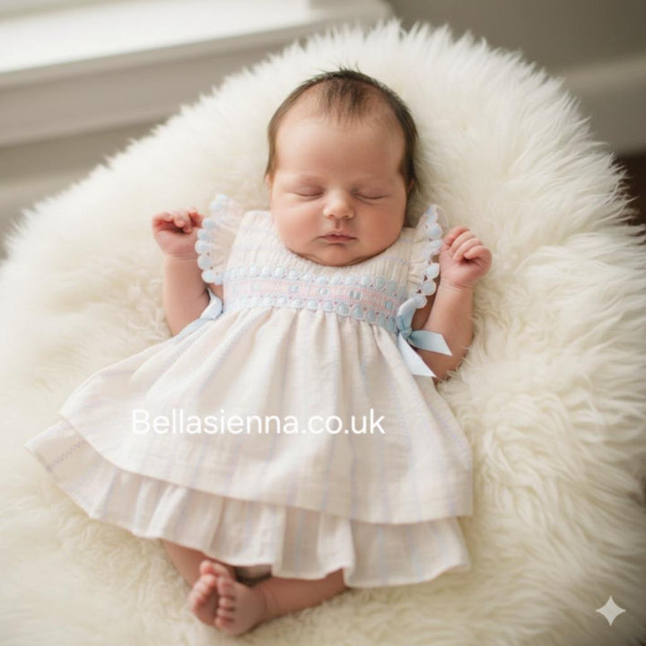 Miranda Blue & White Dress & Pants Set - 27/VB