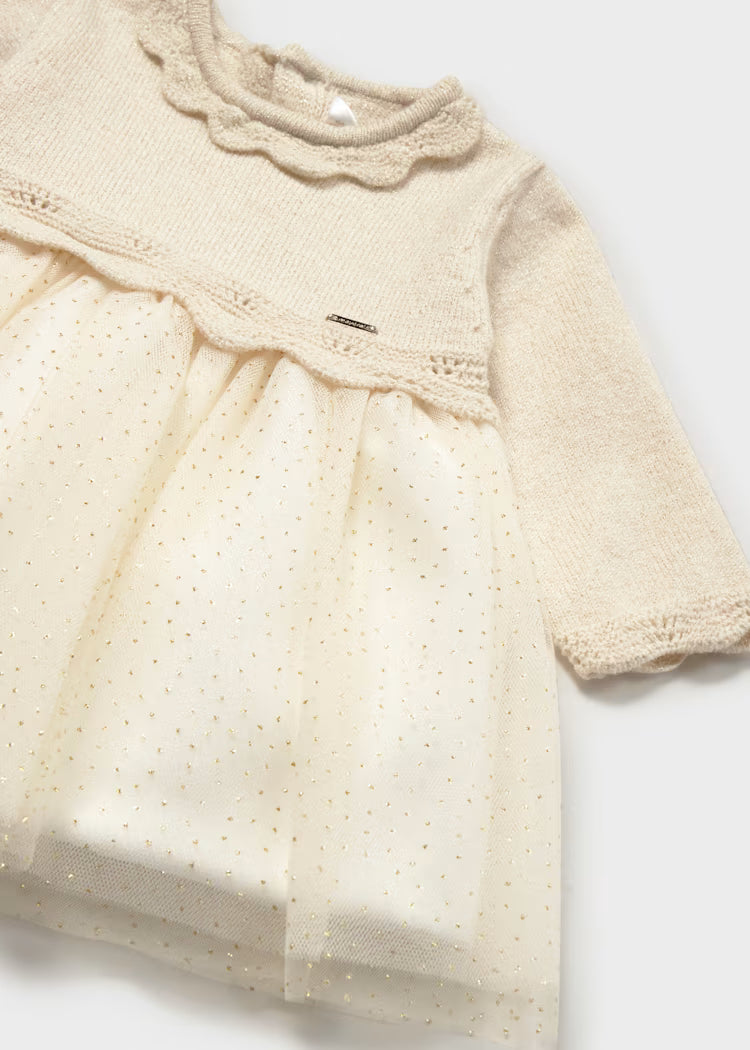 Mayoral Newborn Tulle Dress 2809