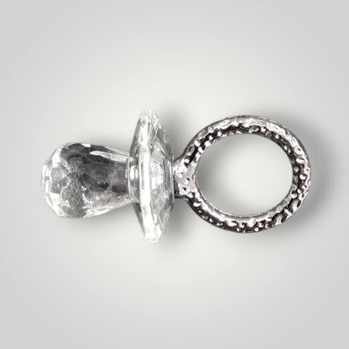 Crystal Temptations Pram Charm Silver Plated With Clear Crystal