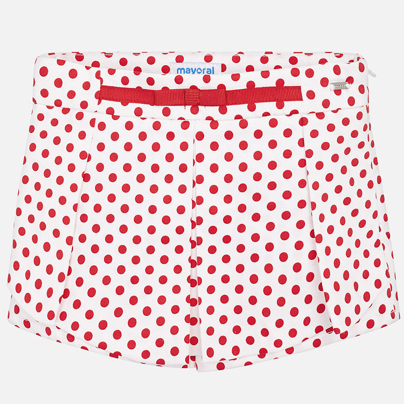 Mayoral Girls Smart White And Navy Blue Skort Set 3042