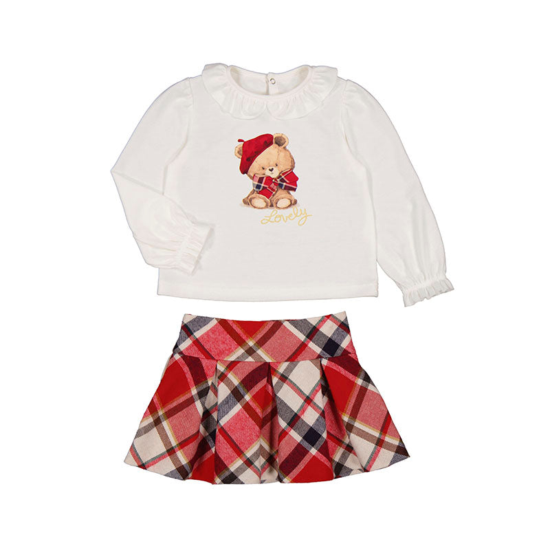 Mayoral Baby Girls Skirt & Top Set - 2995 - Red