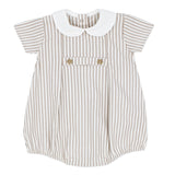 Rapife Boys Beige & Ivory Stripe Romper - 5281