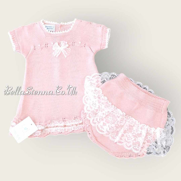 Carmen Taberner Baby Girls Summer Fine Knitted Dress Set