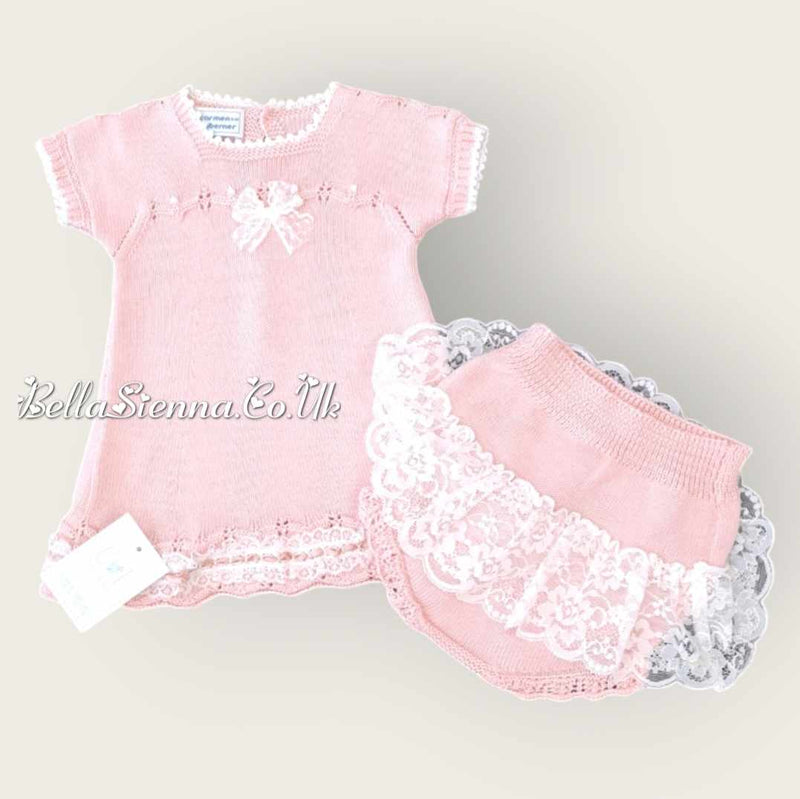 Carmen Taberner Baby Girls Summer Fine Knitted Dress Set