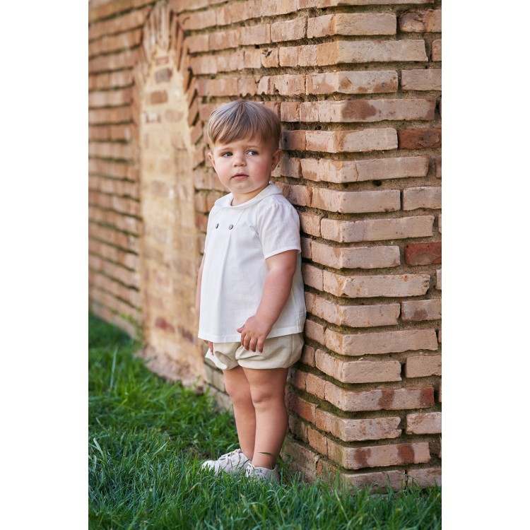 Rapife Boys Ivory Shirt & Beige Jam Pants - 5256 - 5232