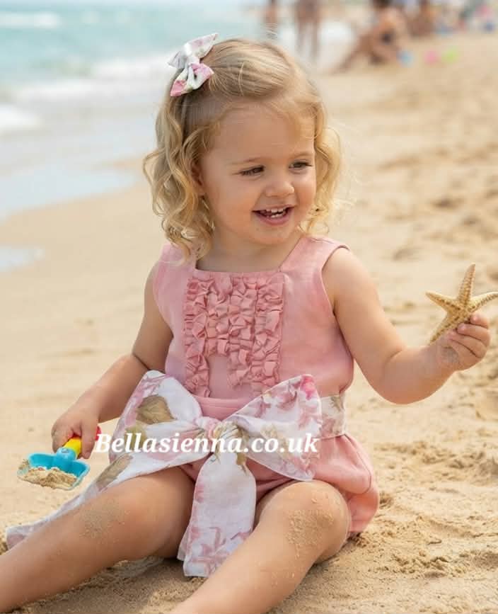 La Marquesita Floral Jam Pant Set For Girls
