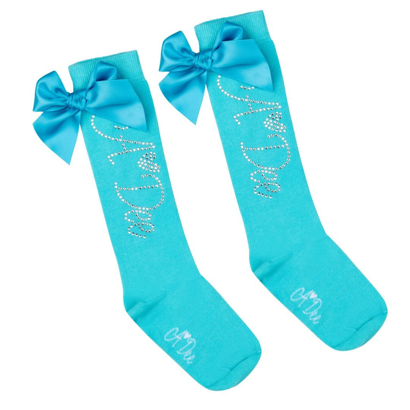 A Dee "OLSEN" Diamante Knee High Socks- S244921