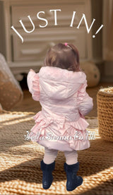 Mintini Girls Pink Coat With Diamante Logo - MB5933