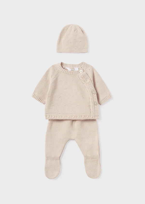 Mayoral Baby 3 piece tricot set BCI cotton 19361 Cream