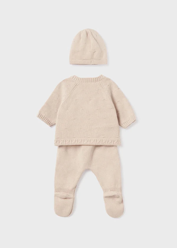 Mayoral Baby 3 piece tricot set BCI cotton 19361 Cream