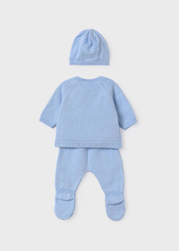 Mayoral Baby 3 piece tricot set BCI cotton 19361 Blue