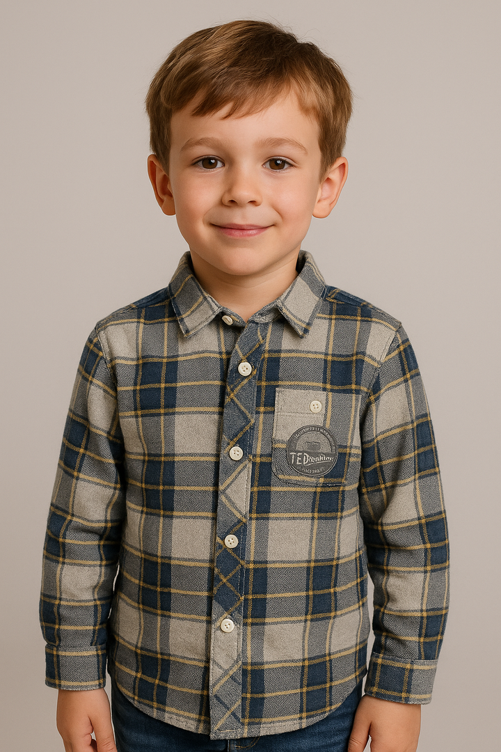 Losan long sleeve check shirt boy