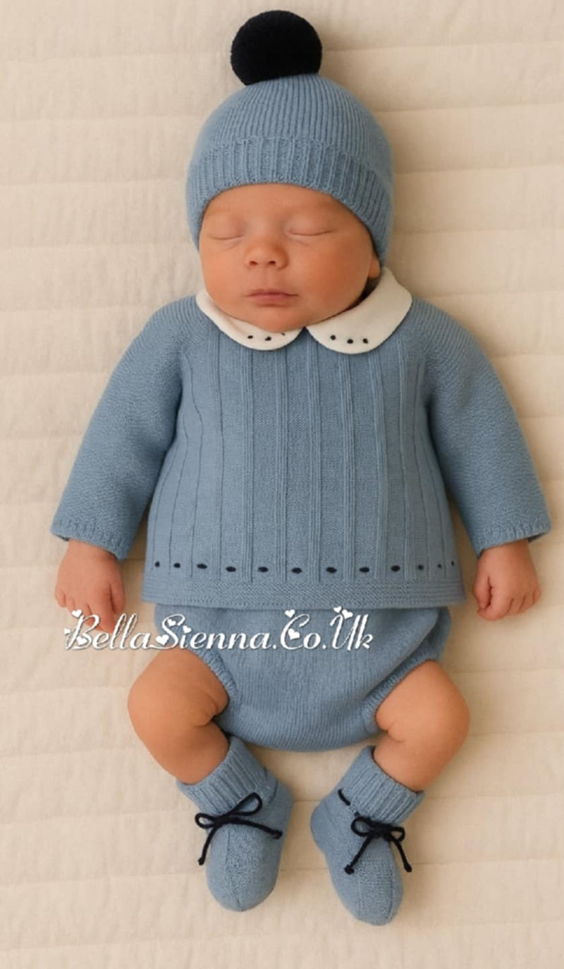 Mac ilusion Baby Boys Four Knitted Set - 9823- DREAM - Blue