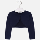 Mayoral Girls Navy Blue Cotton Cardigan - 320