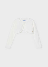 Mayoral Girls cardigan better Cotton Ivory 320 - Crudo