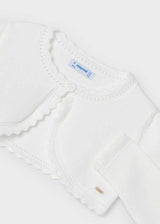 Mayoral Girls cardigan better Cotton Ivory 320 - Crudo