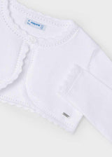 Mayoral Girls Cardigan - Better Cotton - White - 320 - 54 - BLANCO