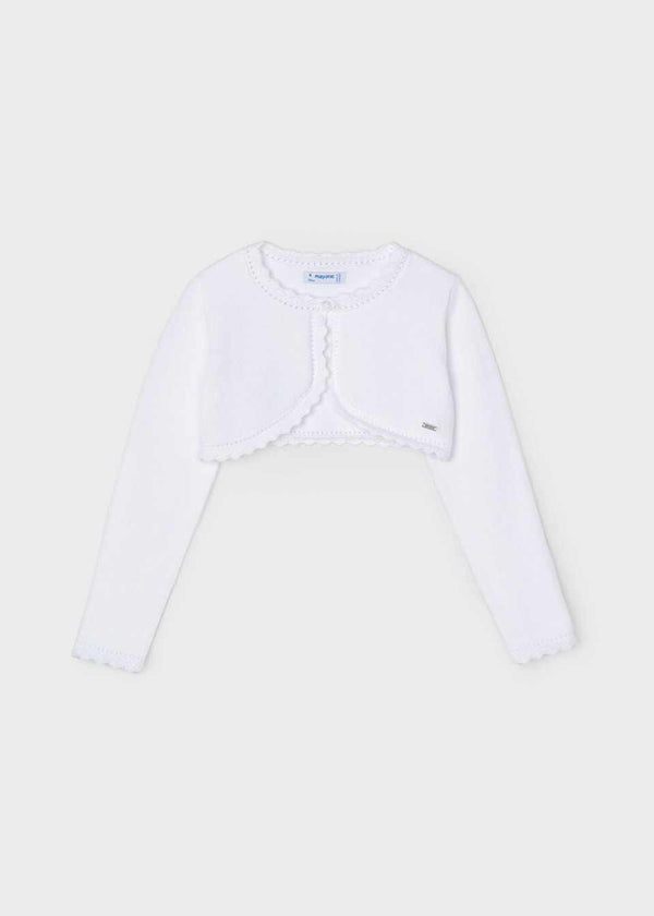Mayoral Girls Cardigan - Better Cotton - White - 320 - 54 - BLANCO