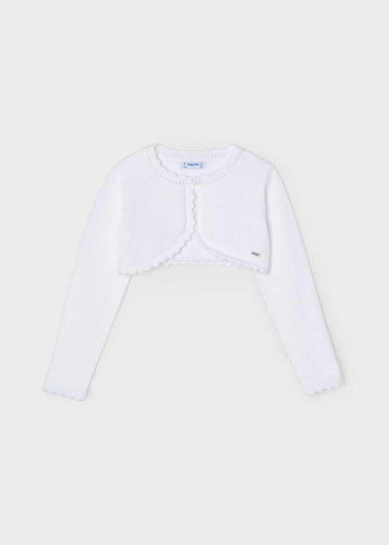 Mayoral Girls Cardigan - Better Cotton - White - 320 - 54 - BLANCO