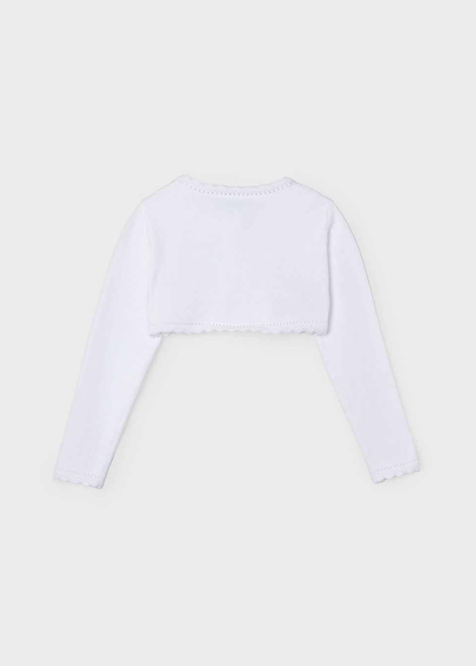 Mayoral Girls Cardigan - Better Cotton - White - 320 - 54 - BLANCO