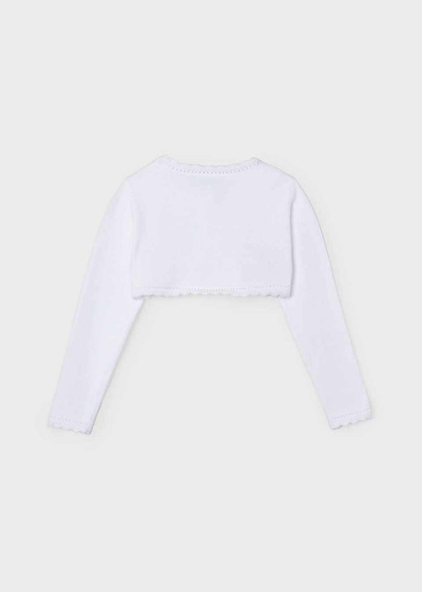 Mayoral Girls Cardigan - Better Cotton - White - 320 - 54 - BLANCO