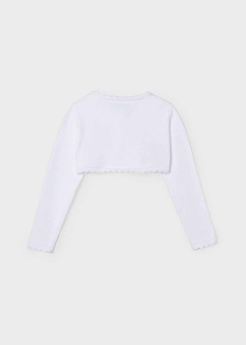 Mayoral Girls Cardigan - Better Cotton - White - 320 - 54 - BLANCO