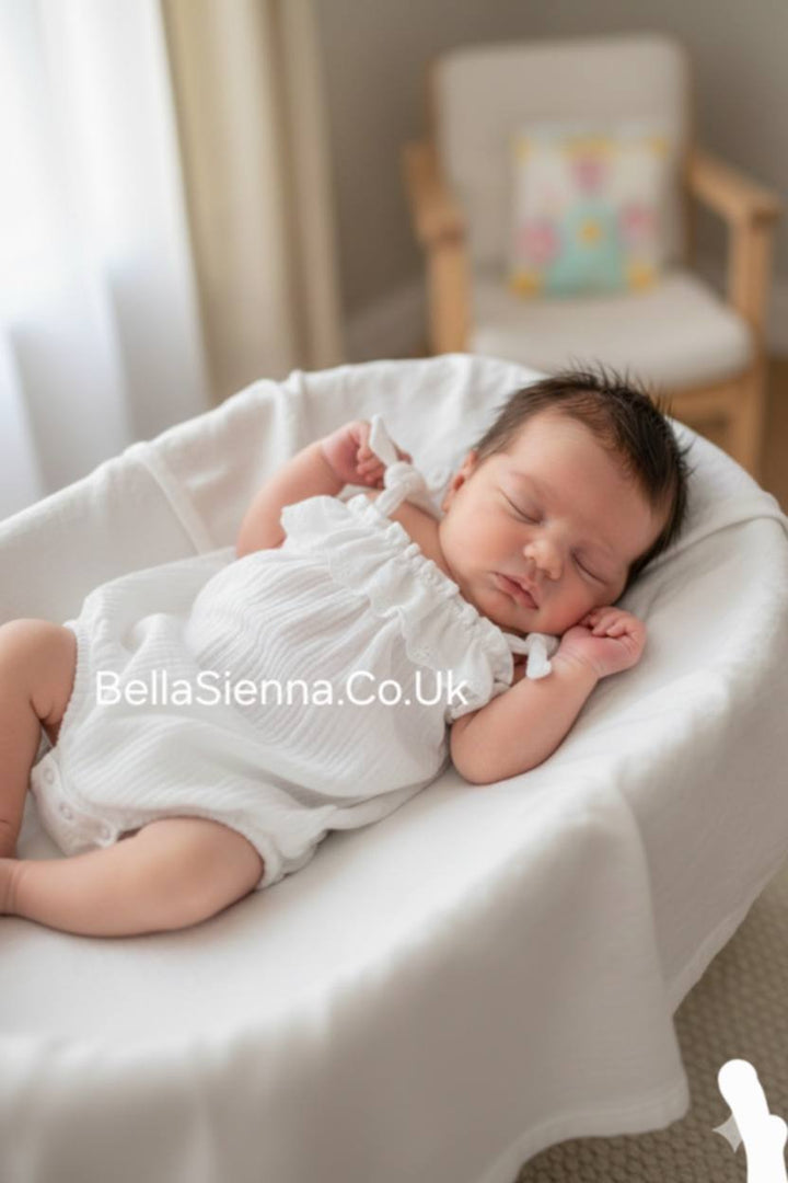Calamaro Baby White Romper - 32357