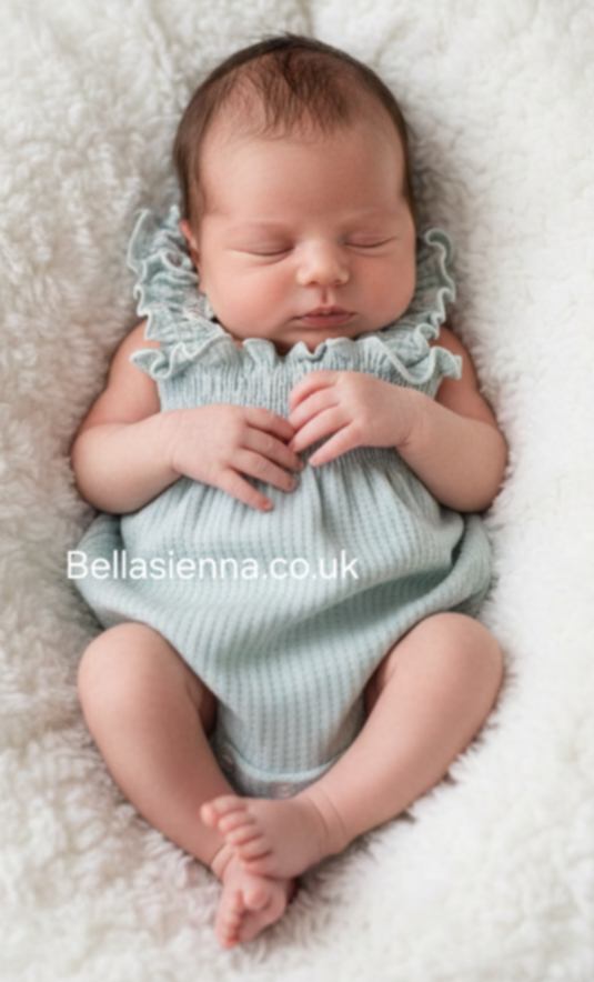 Calamaro Baby Mint Green Girls Romper - 32469