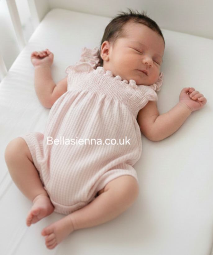 Calamaro Baby Rosa Pink Romper & Matching Headband - 32469