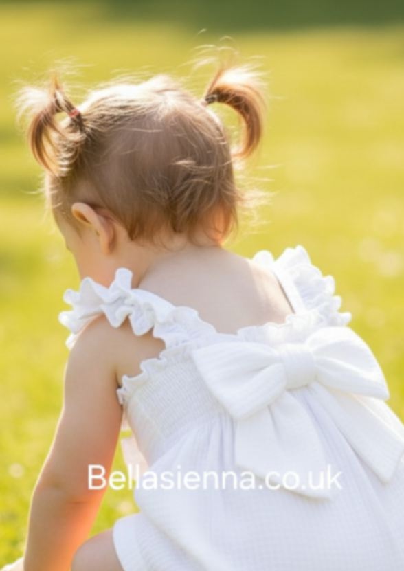 Calamaro Baby White Romper - 32469