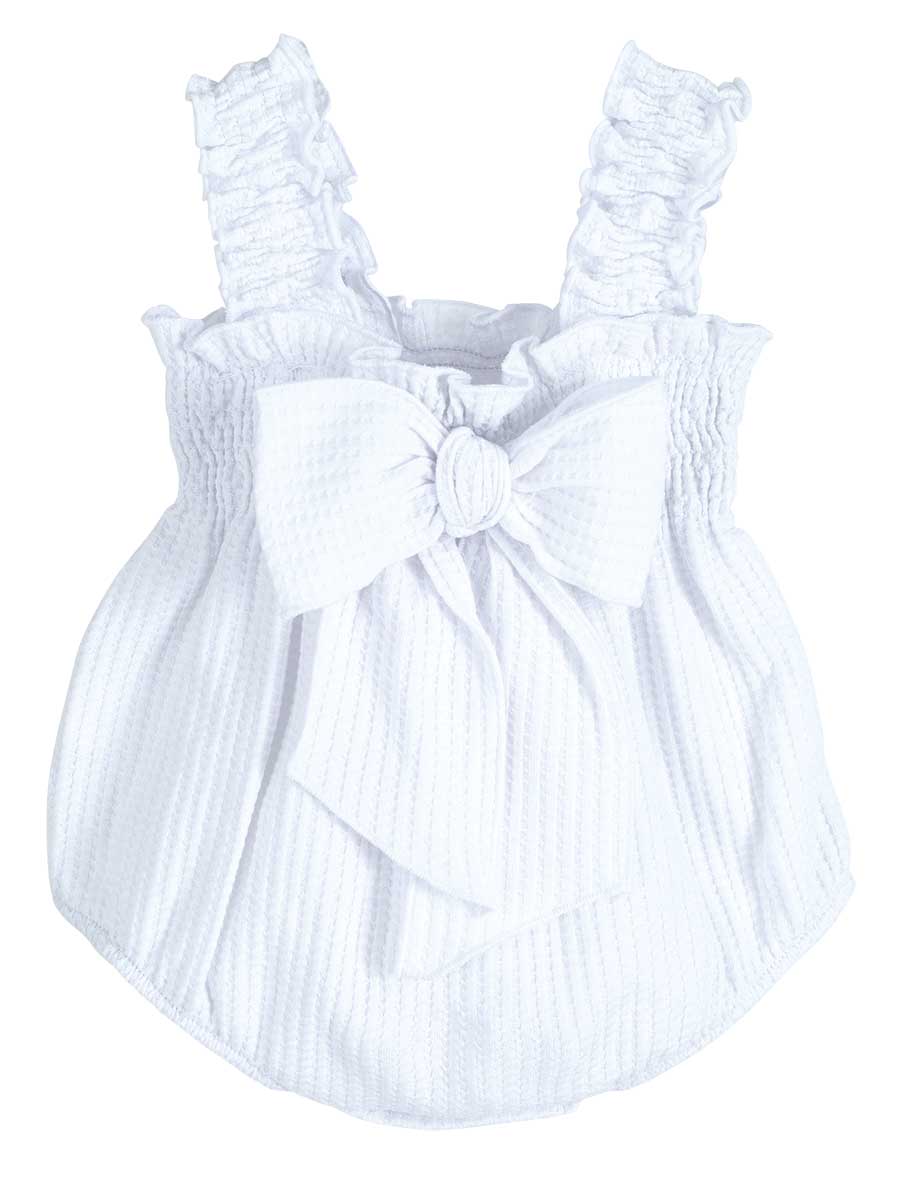 Calamaro Baby White Romper - 32469