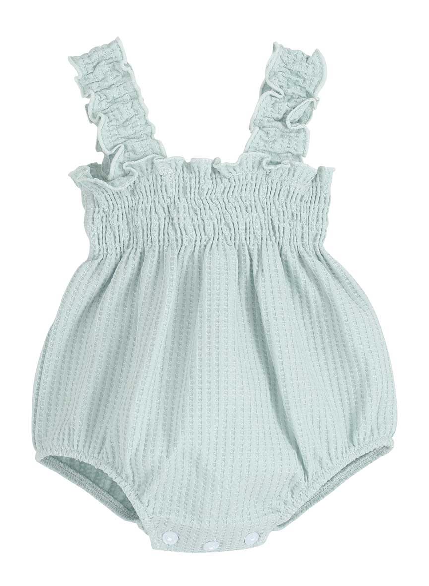 Calamaro Baby Mint Green Girls Romper - 32469