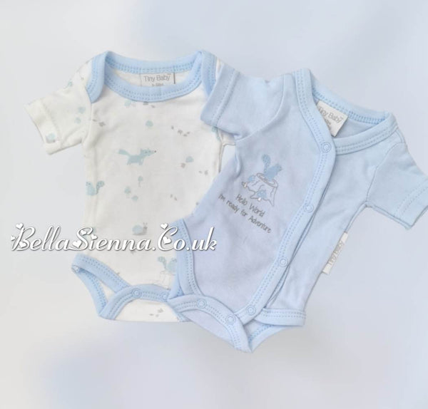 Premature Baby Boys Blue Vest Set