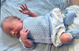 Mac ilusion Two Piece Knitted Top With Animal Print Jam Pants - 8822 - Nube Blue