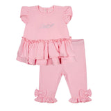 Little A Pink Fairy Pastel Hearts "JACKIE" Frill Leggings Set - LA24109
