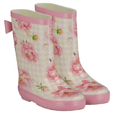 A Dee "SPLASH" Peony Pink Floral Printed Wellies - W235101